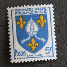 Timbre - FRANCE - Armoiries SAINTONGE - YT1005 - Neuf ** - 1954