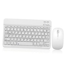 Bluetooth Keyboard and Mouse Combo Rechargeable Portable Wireless white
