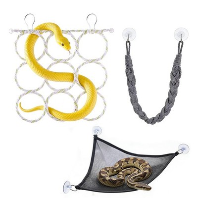 Snake Climbing Rings & Climbing Rope, Snake Reptile Hammock for Small Python ...