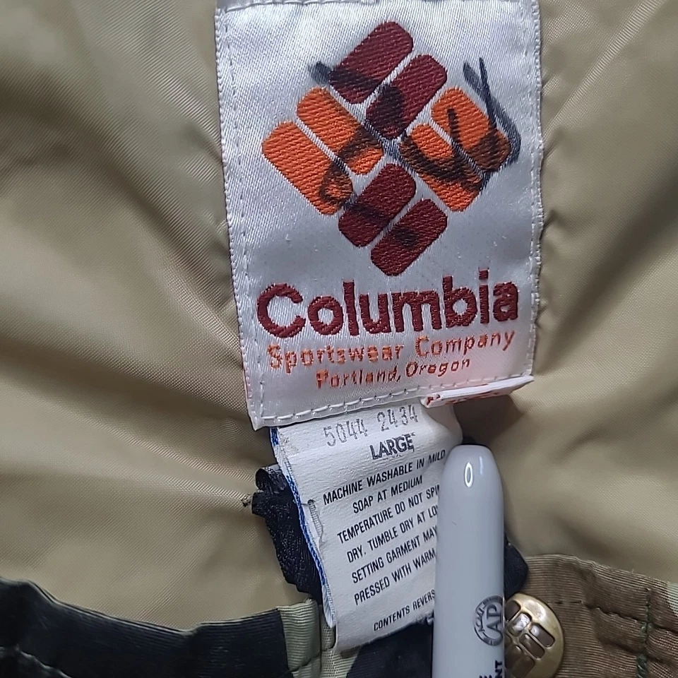 VTG 80's Columbia Bib Overalls Mens L Camo Goretex Thinsulate Insulated Hunting - Image 3 of 4
