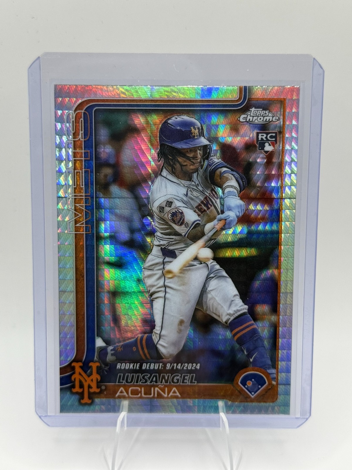 2025 Topps Chrome Update Luisangel Acuna #USC53 Prism Refractor (RC)