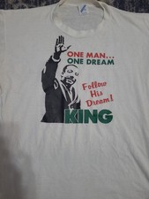 Vintage 90s MARTIN LUTHER KING JR. Single Stitch Double-sided Jerzees Rap XL