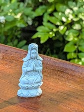Cracker Jack Mediation Monk Praying Lotus Hollow Back 1 " GREEN Plastic Stand Up