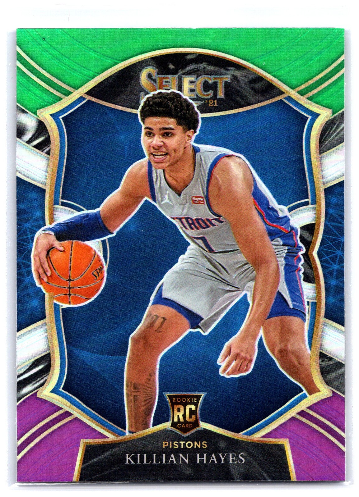 2020-21 Panini Select #67 Killian Hayes Green White Purple