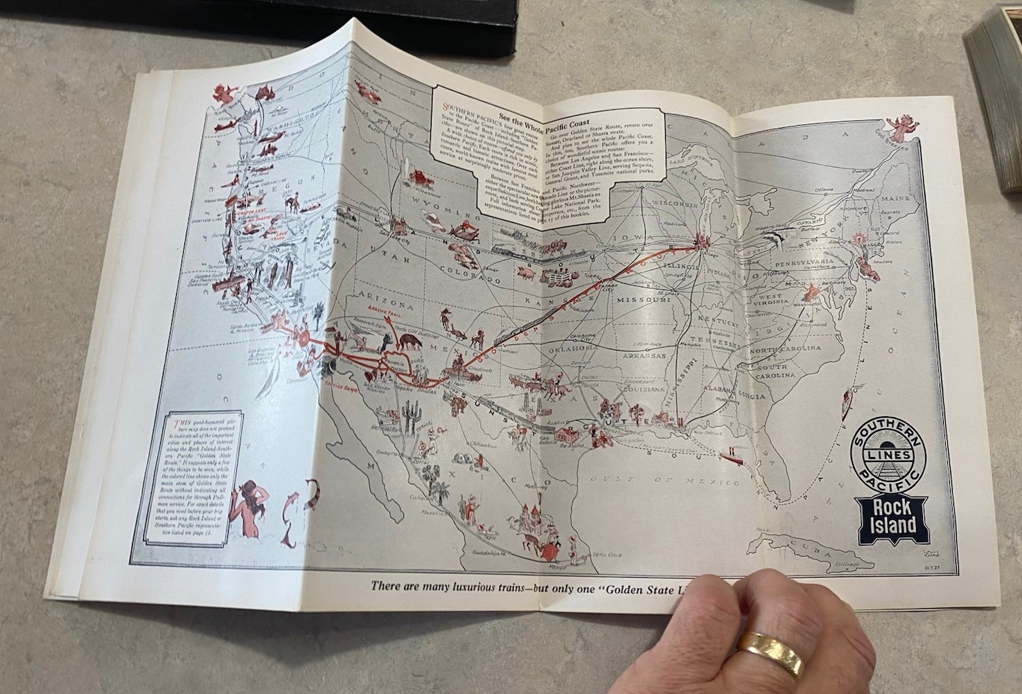 1927 Rock Island Southern Pacific Golden State Route / California Brochure Train