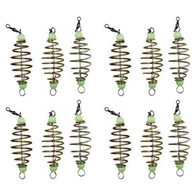 24Pcs Fishing Bait Trap Cage Feeder Basket Holder Coarse Lure Feeder Carp Lure