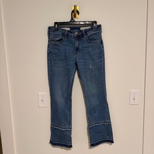 Anthropologie Pilcro and the Letterpress High Rise Bootcut Jeans Raw Hem 28