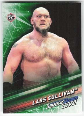 2019 Topps WWE SmackDown Live Green Lars Sullivan RC #31