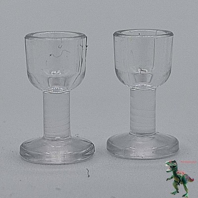 X2 Playmobil Klarsichtbecher-Kristallvase-Villa-Geschirr-Piratenschiff-Getränk