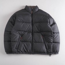 Size L L.L.Bean puffer Jacket Reversible Thick Black Khaki Men