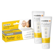 Medela Purelan Lanolin Nipple Cream, Fast Relief 1.3 Ounce Pack of 2 , White