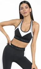 KORAL Emblem Blackout Sports Bra Sz S $85 NWT
