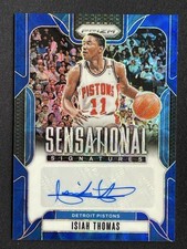 Isiah Thomas 2024-25 Panini Prizm Sensational Signatures Choice Blue /49 #SS-ITP