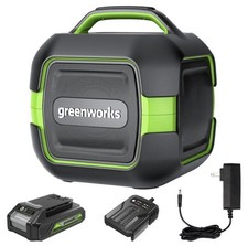 Greenworks POWERALL 24V Outdoor Bluetooth Portable Speaker with 2Ah Battery