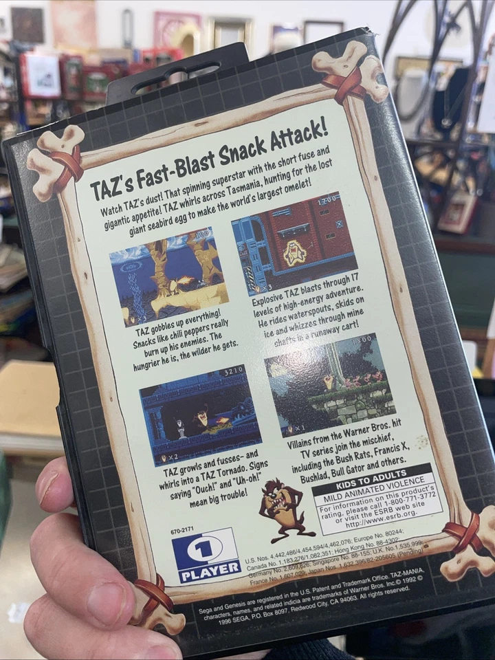 Taz-Mania (Sega Genesis, 1992) Auténtico completo con manual Foto 3 de 4