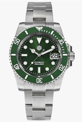 San Martin Green Ceramic Bezel Automatic Date Dive Watch SN017G - Main Image
