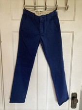 GAP KIDS Boys Navy Blue Flat Front Cotton Stretch Twill Adjustable Waist Pant 14