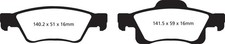 Ebc Yellowstuff Rear Brake Pads For Jeep Grand Cherokee Dodge Durango