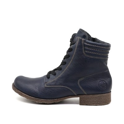 Rieker Damen Z6744 Stiefelette Blau Lederimitat Knöchelhoch Stiefeletten EU 40