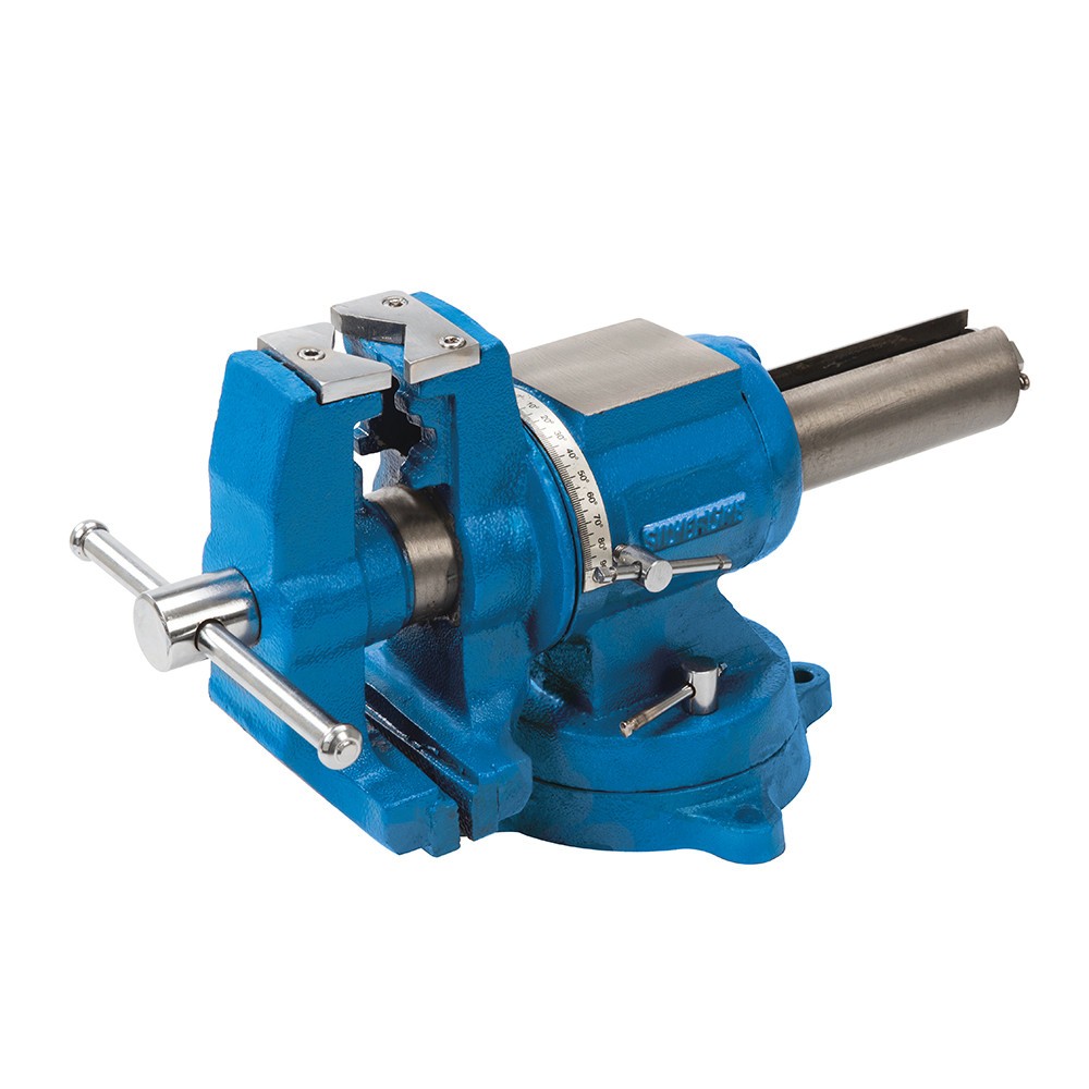 Étau multifonctions 125 mm orientable et pivotant en fonte d'acier pour atelier