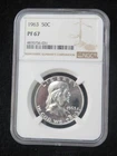 1963 Franklin Half Dollar Proof NGC Graded PF67