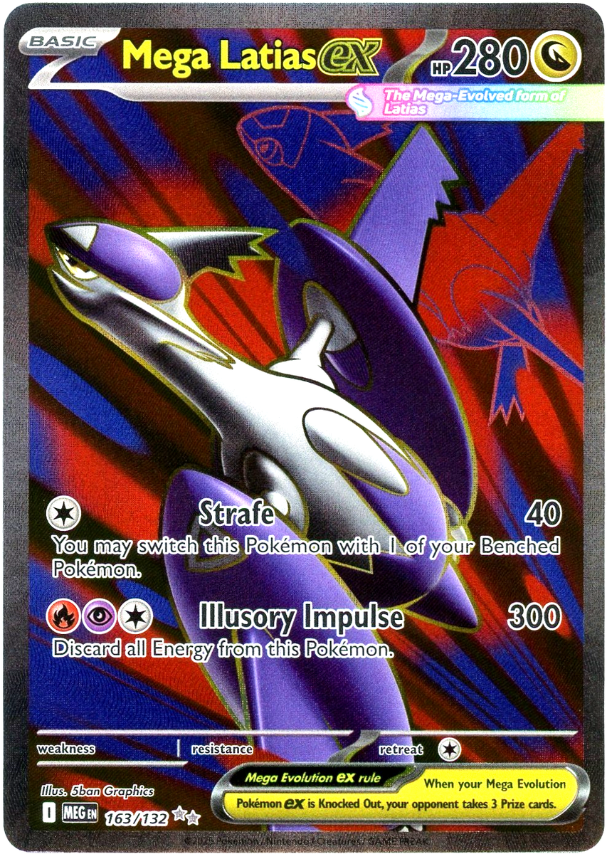 Mega Latias ex - Ultra Rare 163/132 - Mega Evolution - Pokemon NM