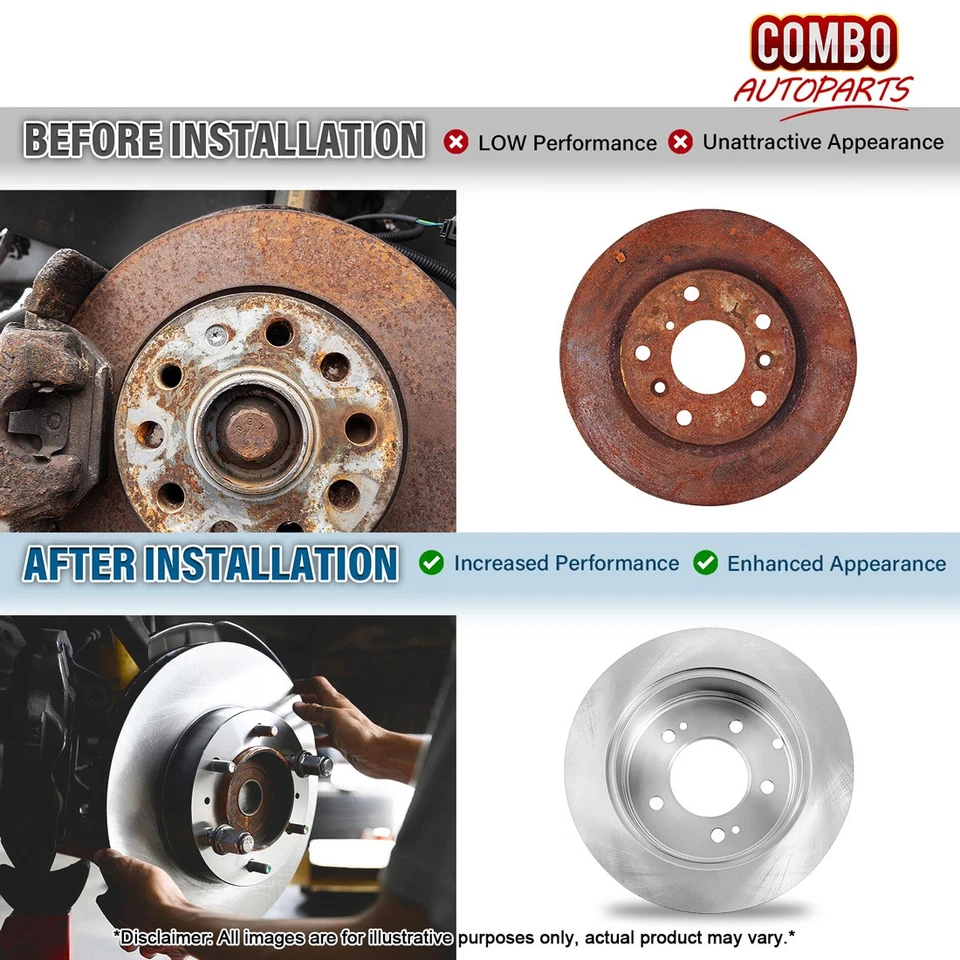 Rotores de freno de disco traseros para Chevrolet C6500 Kodiak 2003 2004 2005 2006 2007 2008 Foto 4 de 4