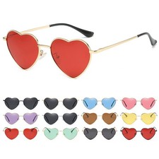 Polarisiert Herzform Sonnenbrille mit Metall Herzbrille Herzförmige Partygläser