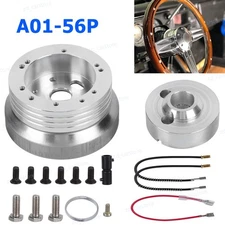 5 & 6 Hole Steering Wheel Polished Hub Adapter For Flaming River/Ididit/GM/Chevy