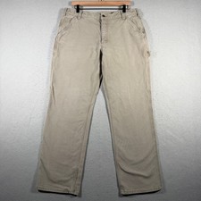 Carhartt Relaxed Fit Rugged Flex Duck Utility Work Pants Khaki 36x32 Workwear