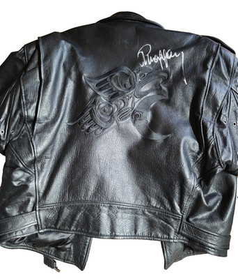 Original Peter Maffay Anakos Lederjacke Unikat BMG Büffelleder 1996 XL Signiert