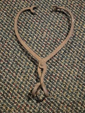Antique Primitive Iron Ice Block Tongs Rustic Farmhouse Decor Iceman Tool