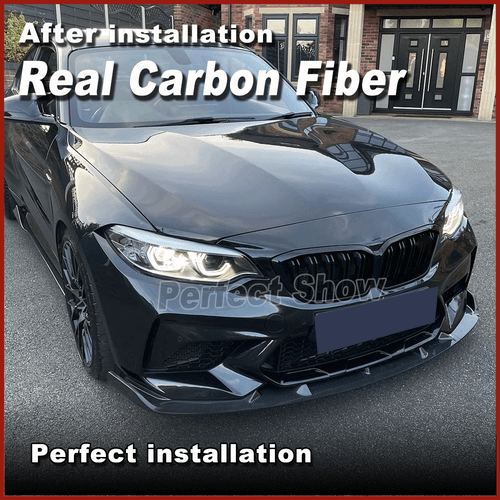For BMW F87 M2 Competition 2018-2020 REAL Carbon Fiber Front Bumper Lip Spoiler - Picture 6 of 14