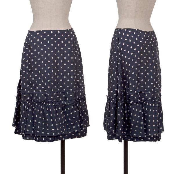 tricot COMME des GARCONS Dot Printed Gather Switching Skirt Size S