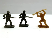 Lot of 3 TIM MEE US MARINES ARMY GIs WESTERN 60mm  PLASTIC TOY SOLDIER bayonet