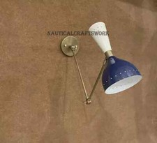 Mid Century Modern 1950's Italian Stilnovo Brass Wall Sconce Fixture Adjustable