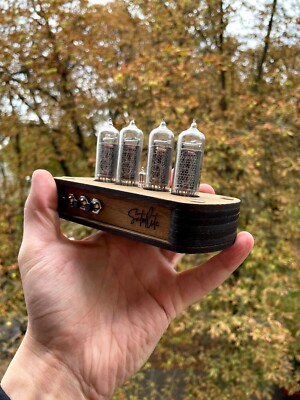 Nixie Tube Clock IN-14 Retro Vintage. 24 hf. UPS Fast Shipping Worldwide!