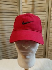 Nike Just Do It Boys Kids Child Cap Baseball Hat Red Black Check 