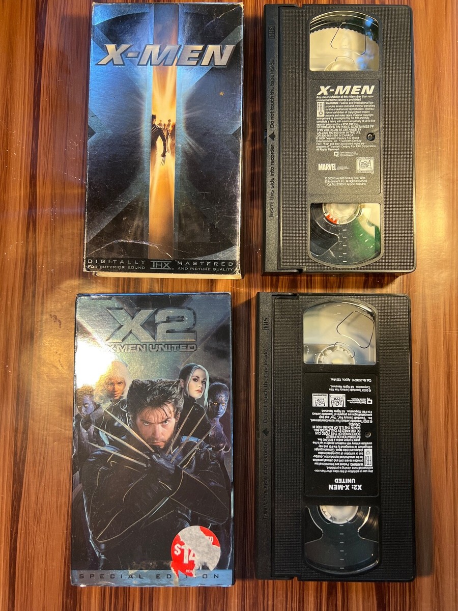 X-Men X2 X-Men United VHS Lot 2000 Action Movie Marvel Hugh
