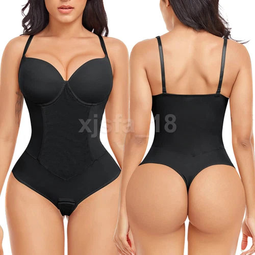 Seamless Bodysuit for Women Tummy Control Shapewear Sculpting Thong Body Shaper - Picture 31 of 62