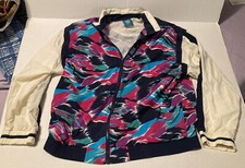 Womens Vintage On Your Mark Windbreaker Size Medium 80  s 90  s