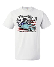 American classic truck 1948 chevy black or white tee.
