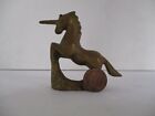 Unicorn Figurine Brass Statue, 2-5/8" Fantasy Mythical Magic Beast