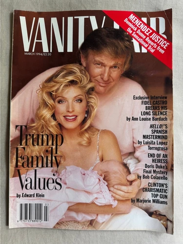 Vanity Fair March 1994 Donald Trump Marla Maples Aretha Franklin Menendez Bros