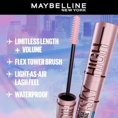 2x Sky High Black Lengthening and Volumizing Mascara With Bamboo Extract & Fibre