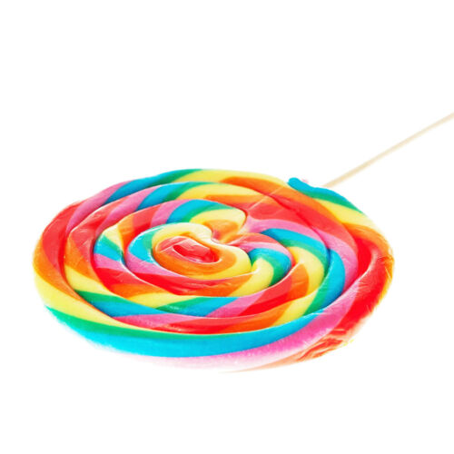 Rainbow Spiral Lolly Maxi Extra Grand Fruit Sucette Mega 200g - Photo 1/1