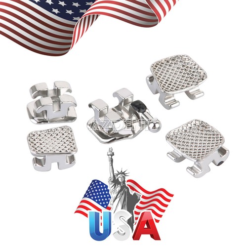 AZDENT Dental Orthodontic Brackets Braces Mini Roth MBT/Roth Slot 022 3/345 Hook - Picture 15 of 35