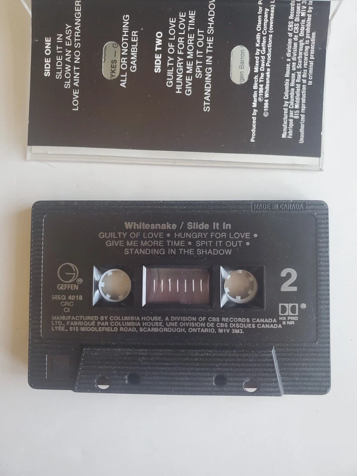 Whitesnake - Slide It in Cassette Tape 1984 The David Geffen Company - Image 4 of 4