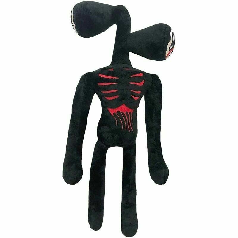 CARTOON SIREN HEAD Horror Plush Black White Stuffed Doll Kids Boy Gift Toys  15In