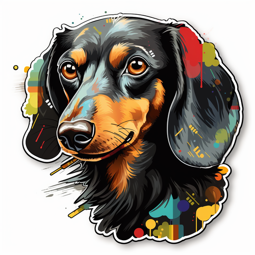 3D Dackel Autoaufkleber - Zerrissener Effekt, Reflektierend, Wasserfest, 15cm